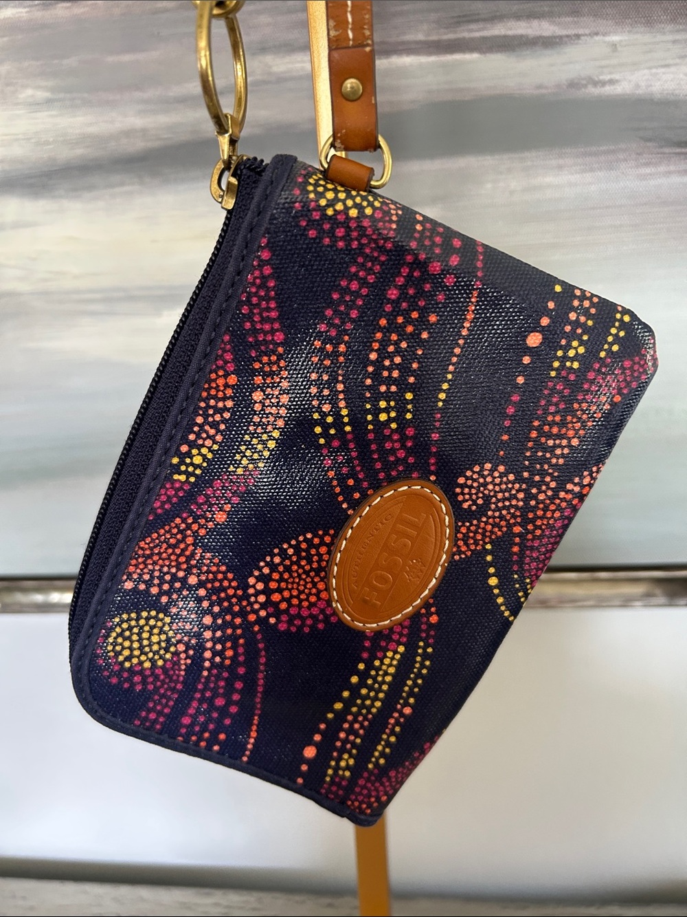Fossil Key-Per Wristlet “Blue Nights Dots” edition - Picture 2 of 8